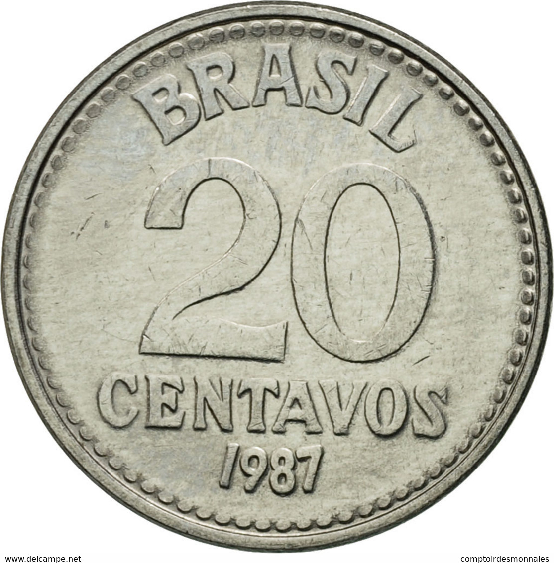 Monnaie, Brésil, 20 Centavos, 1987, TTB, Stainless Steel, KM:603 - Brasil