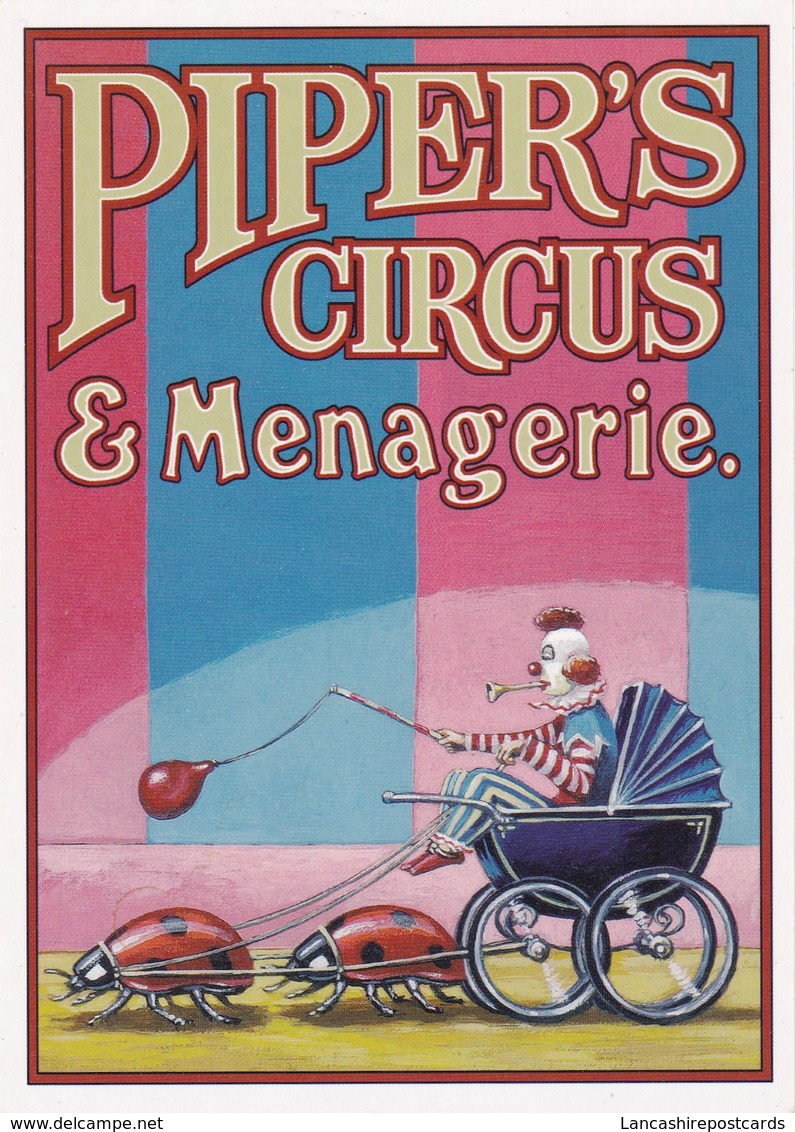 Postcard Piper's Circus Reproduction Of Circa 1950's Poster By The Insect Circus Museum My Ref  B22816 - Circus