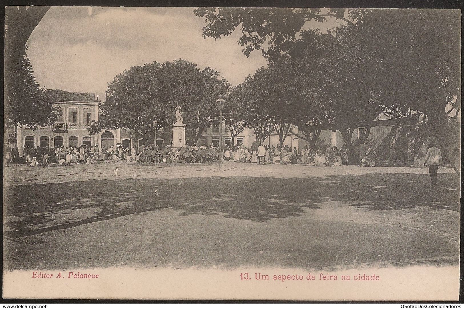 Postal São Tomé E Principe - Feiras E Romarias - Um Aspecto Da Feira Na Cidade (Ed. A. Palanque, Nº13) - Postcard - CPA - Sao Tome And Principe