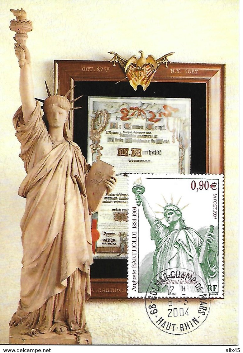3639 -CENTENAIRE MORT BARTHOLDI (statue De La Liberté) MUSÉE COLMAR Au 6-3-2004 - 2000-2009