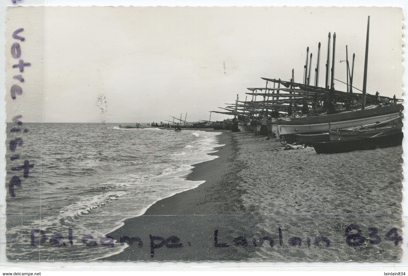 - 8 - LE BARCARES - Les Bateaux De Pêche - ( Pyr. - Or ), Glacée, Cliché Peu Courant, écrite, Coins Ok, TBE, Scans. - Port Barcares