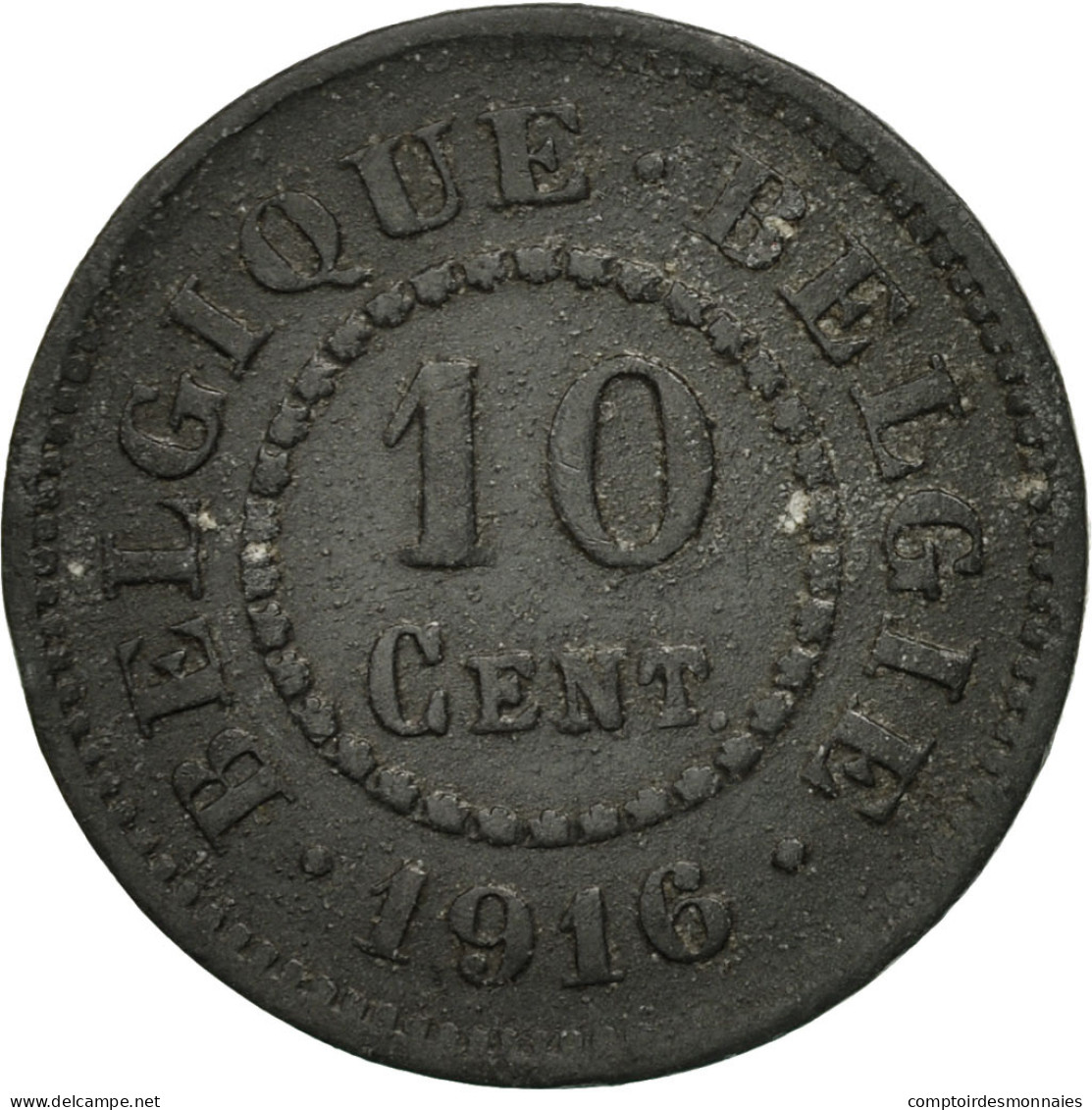 Monnaie, Belgique, 10 Centimes, 1916, TB, Zinc, KM:81 - 10 Centimes