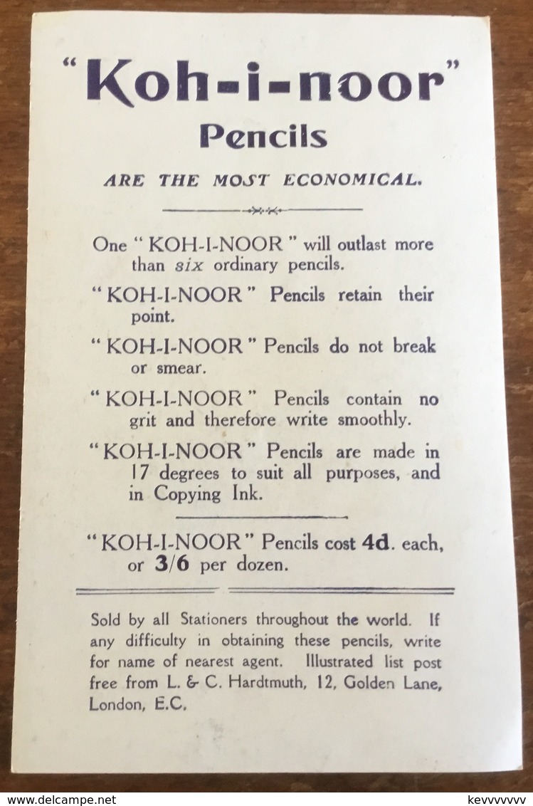 Use Only “Koh-I-Noor” Pencils L. & C. Hardtmuth - Advertising