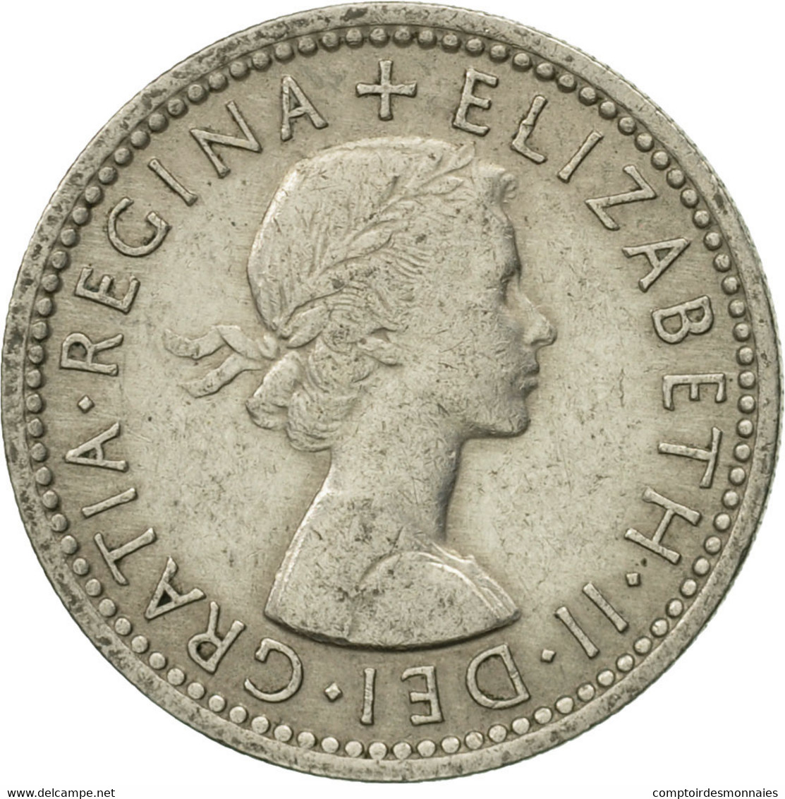 Monnaie, Grande-Bretagne, Elizabeth II, 6 Pence, 1954, TTB, Copper-nickel - Other & Unclassified