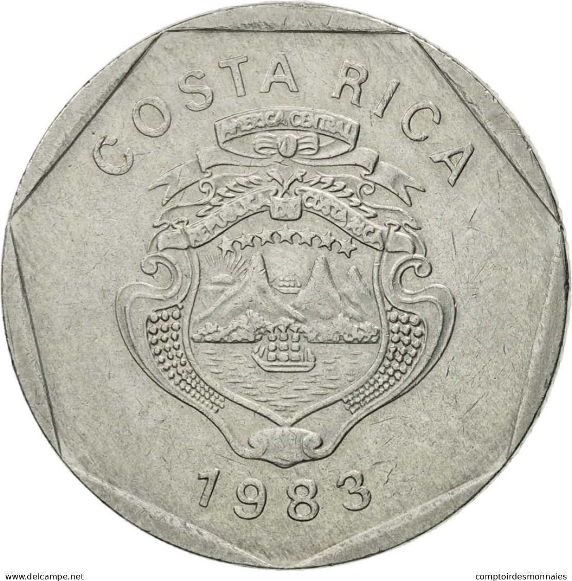 Monnaie, Costa Rica, 5 Colones, 1983, TTB, Stainless Steel, KM:214.1 - Costa Rica