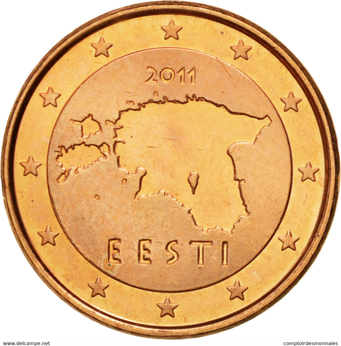 Estonia, Euro Cent, 2011, SPL, Copper Plated Steel, KM:61 - Estonia