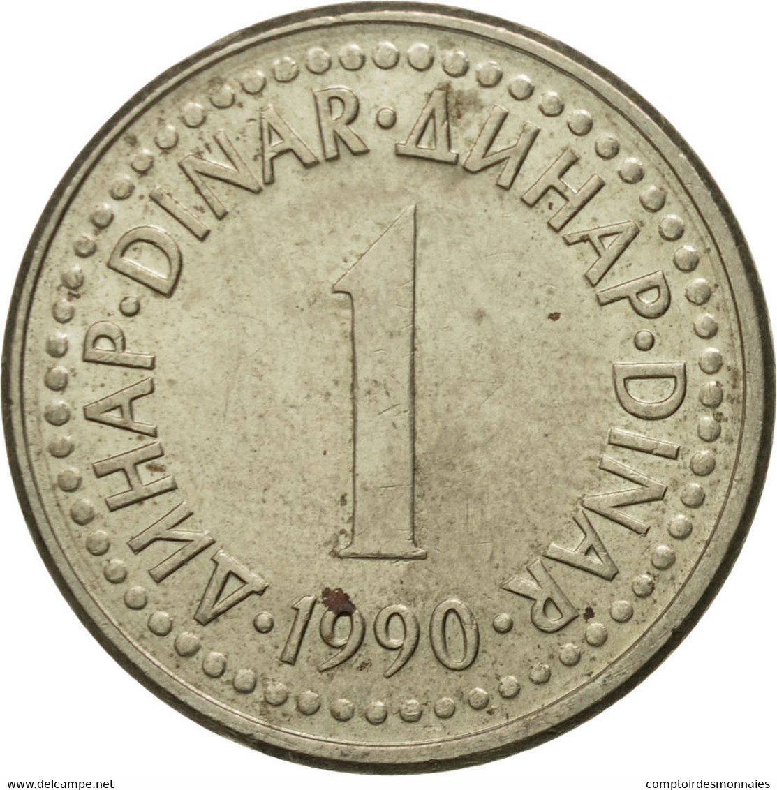 Monnaie, Yougoslavie, Dinar, 1990, TTB, Copper-Nickel-Zinc, KM:142 - Jugoslavia