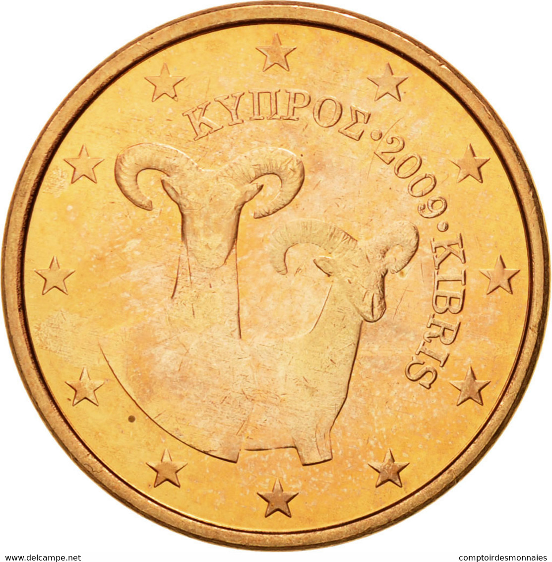 Chypre, 5 Euro Cent, 2009, FDC, Copper Plated Steel, KM:80 - Chypre