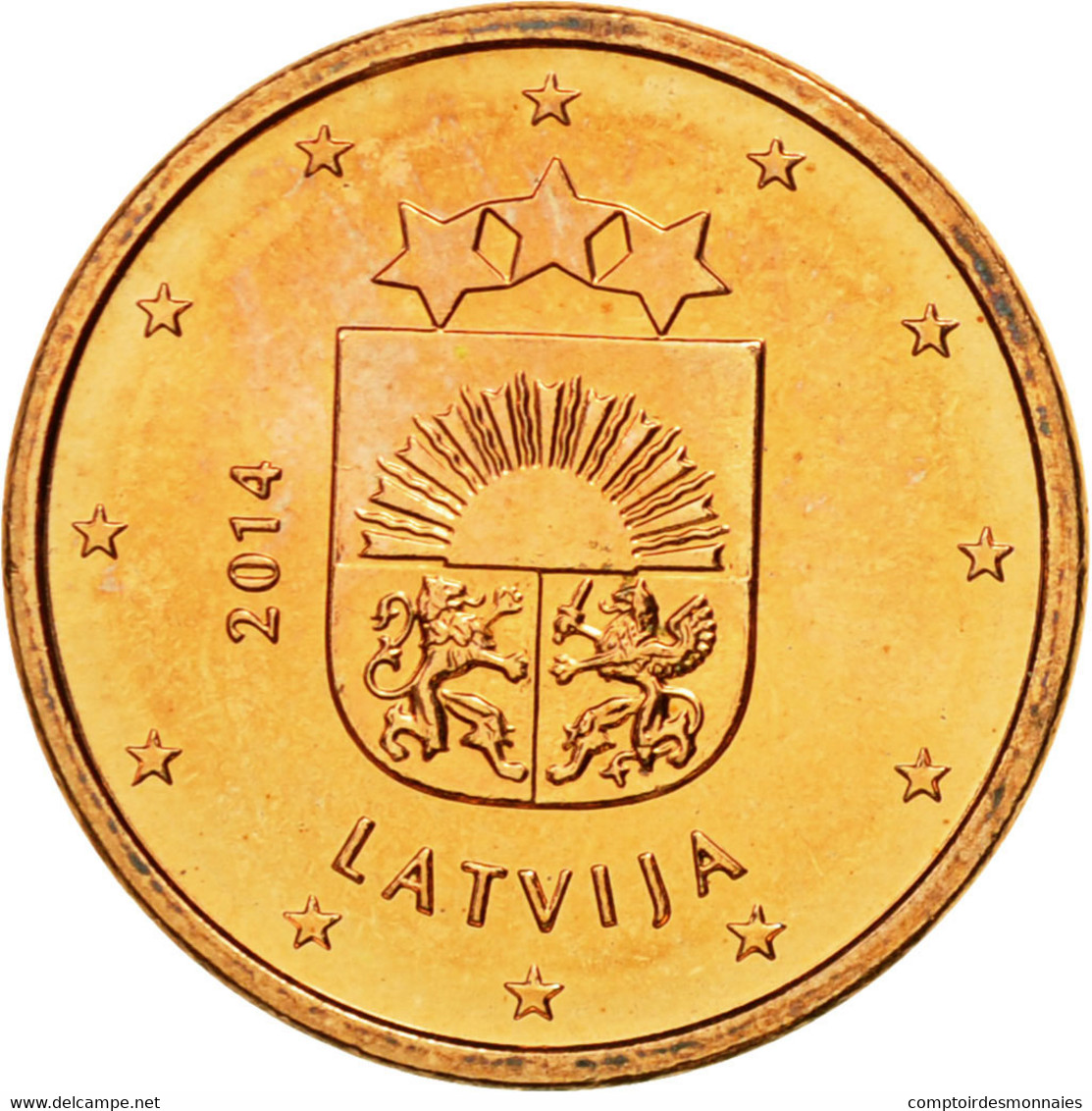 Latvia, Euro Cent, 2014, FDC, Copper Plated Steel, KM:150 - Latvia