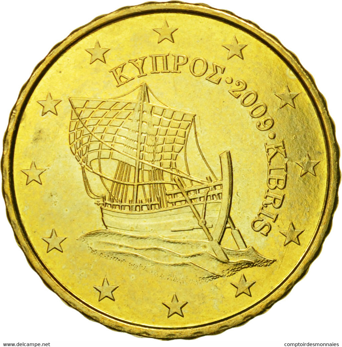 Chypre, 10 Euro Cent, 2009, FDC, Laiton, KM:81 - Zypern