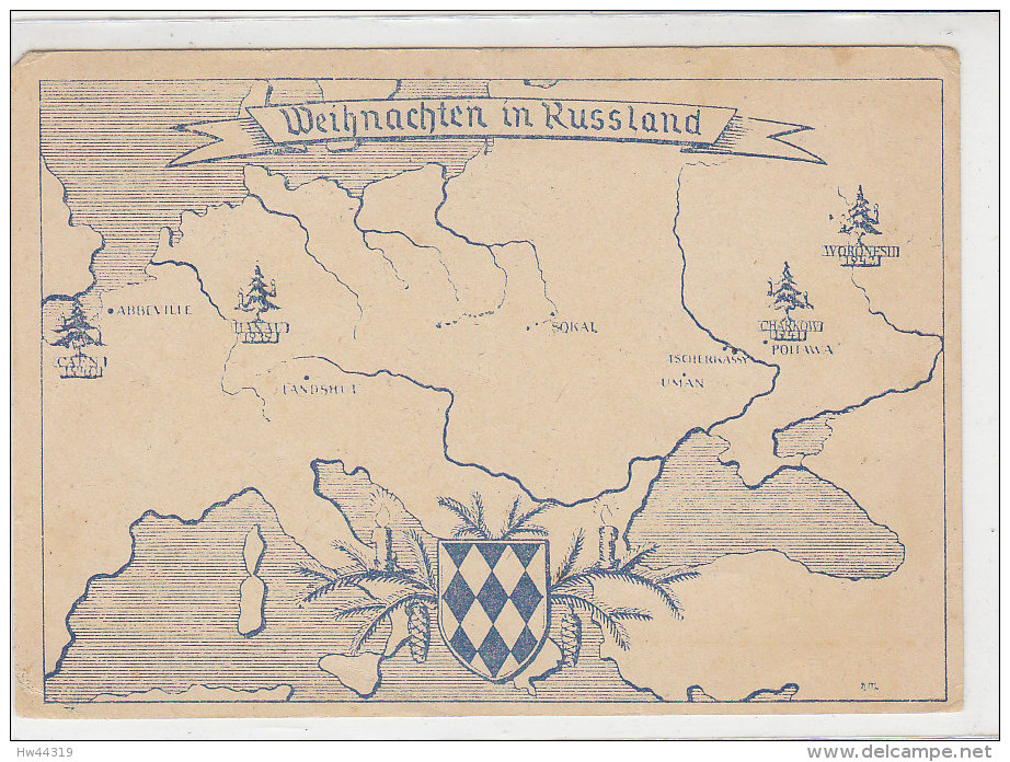 Feldpostkarte Mit Privatem Zudruck - Weihnachten In Russland - Lettres & Documents