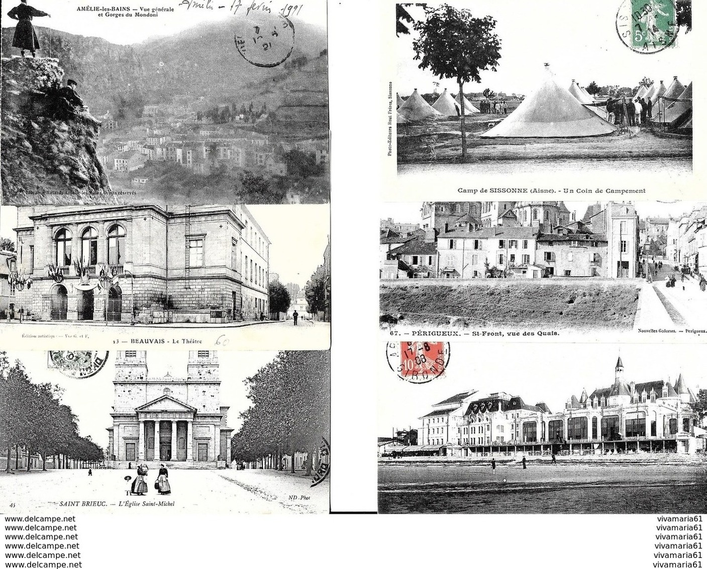 Lot De 60 Cartes Postales Anciennes En Bon état Avec Des Animées. - 5 - 99 Cartes