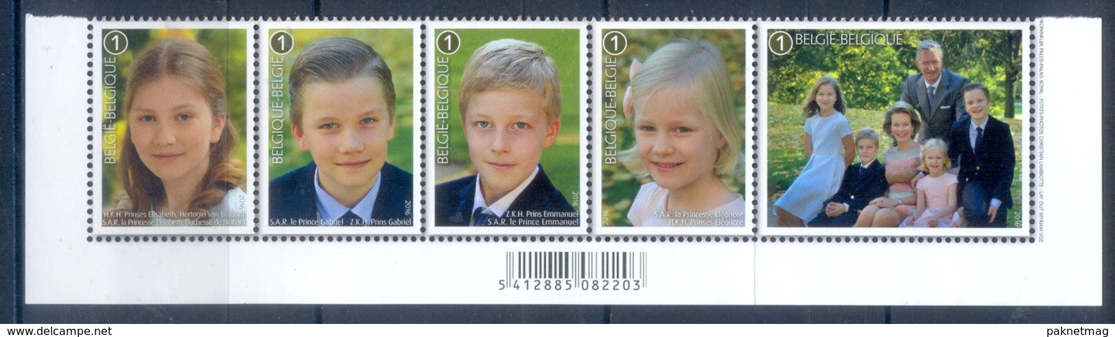 K37- Belgium 2016. The Royal Children. Die Königskinder Eleonore Gabriel Königsfamilie. - Nuevos