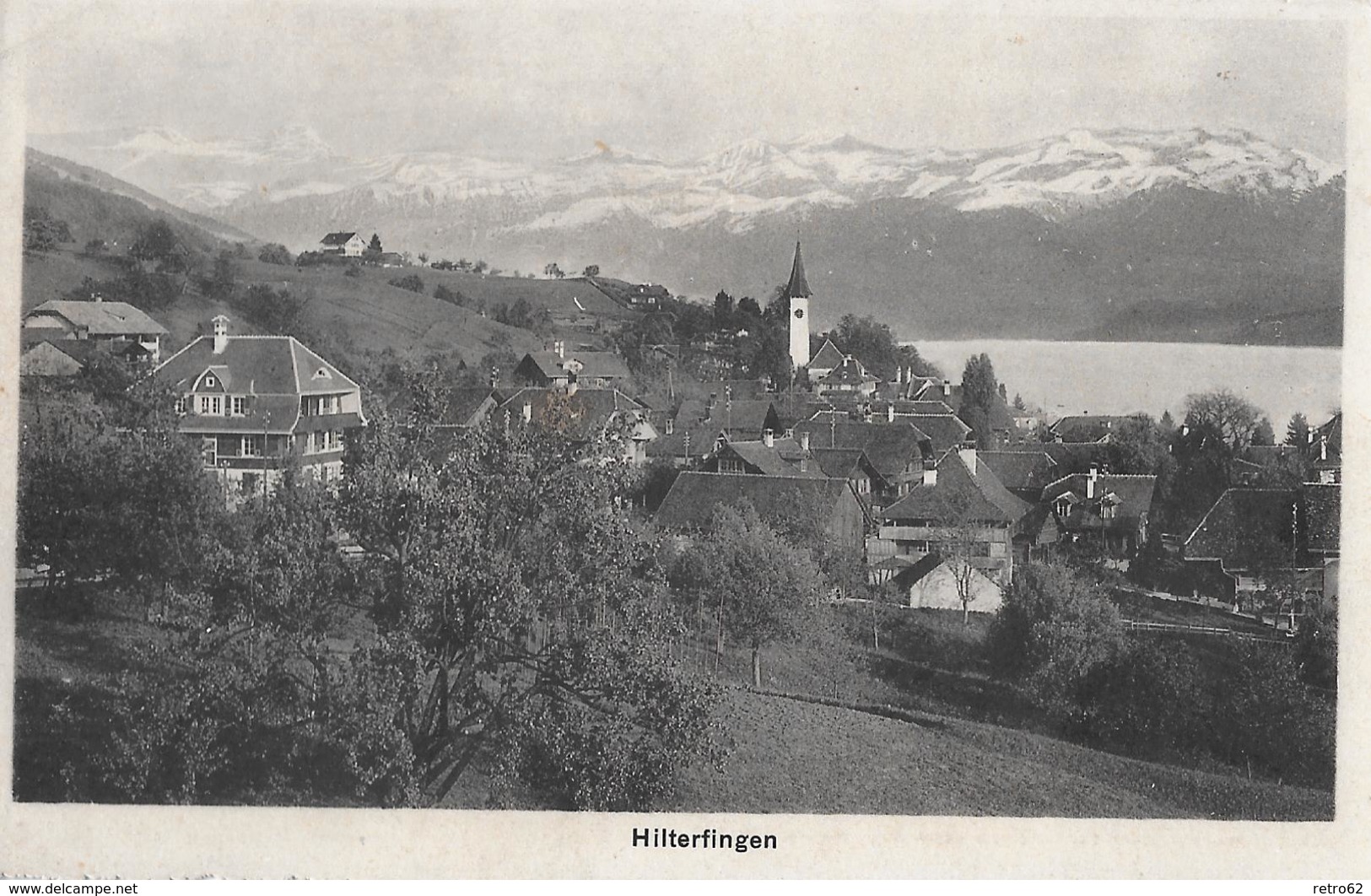 HILTERFINGEN → Schöne Dorfansicht Ca.1930 - Hilterfingen