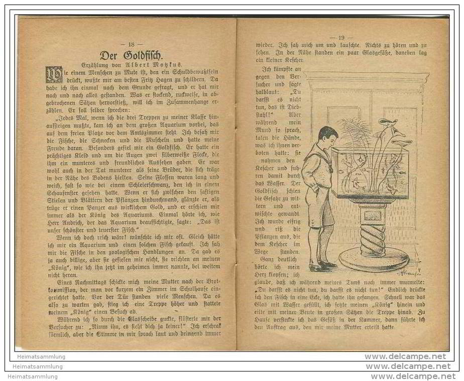 Tierschutz Kalender 1919 - 50 Seiten Kalender Gedichte Geschichten - Herausgegeben Vom Berliner Tierschutz-Verein - Kalender