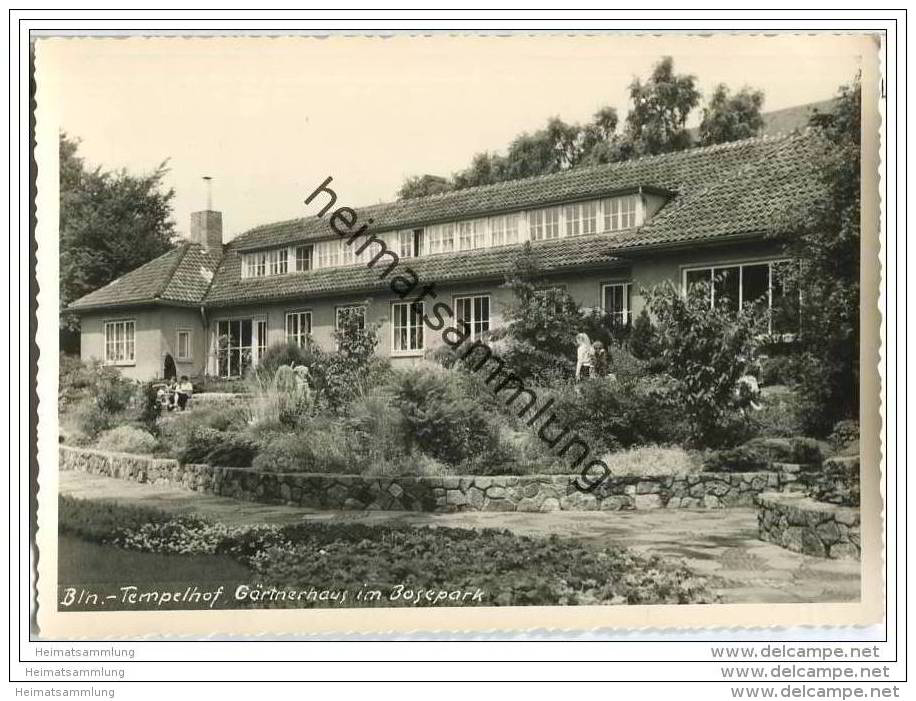 Berlin-Tempelhof - Gärtnerhaus Im Bose-Park - Foto-AK - 60er Jahre - Handabzug - Tempelhof