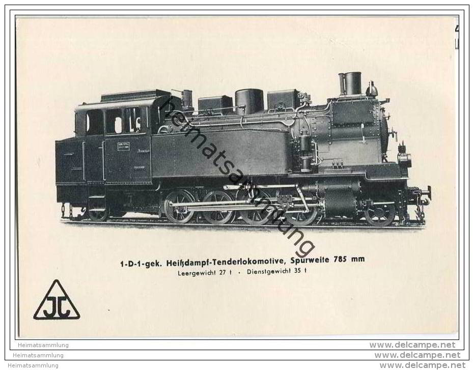 Arnold Jung Lokomotivfabrik Jungental - 1-D-1-Heissdampf-Tenderlokomotive - Treni