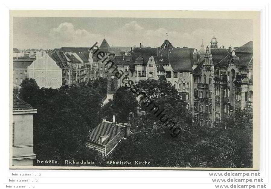 Berlin-Neukölln - Richardplatz - Böhmische Kirche Ca. 1935 - Neukölln