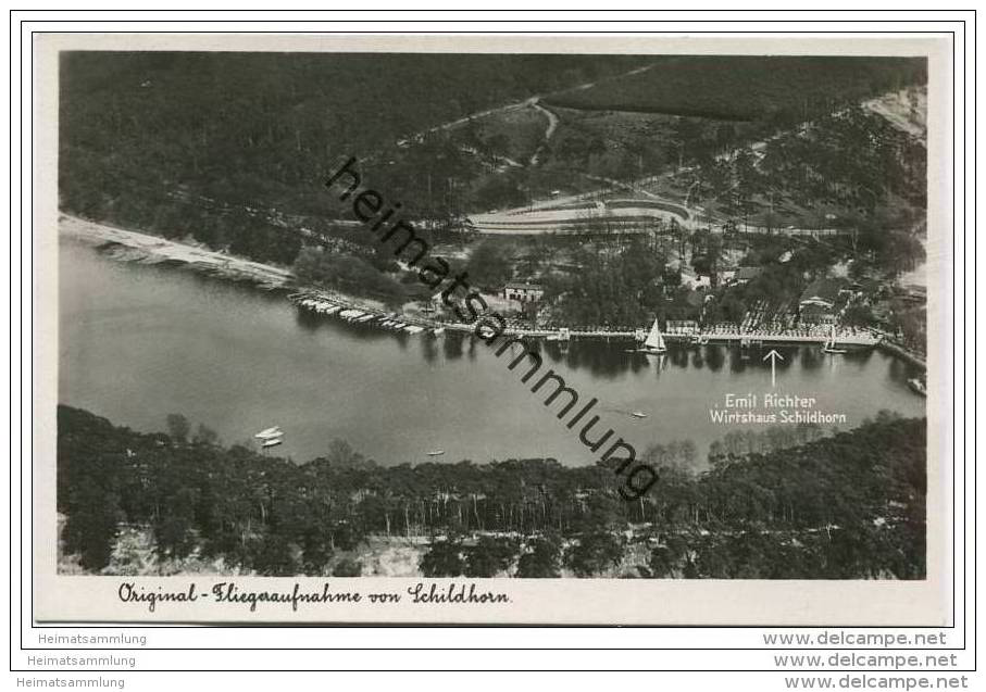 Berlin-Charlottenburg - Schildhorn - Fliegeraufnahme - Foto-AK Ca. 1935 - Grunewald