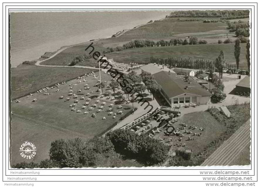 Travemünde - Luftaufnahme - Hermannshöhe - Foto-AK 50er Jahre - Luebeck-Travemuende