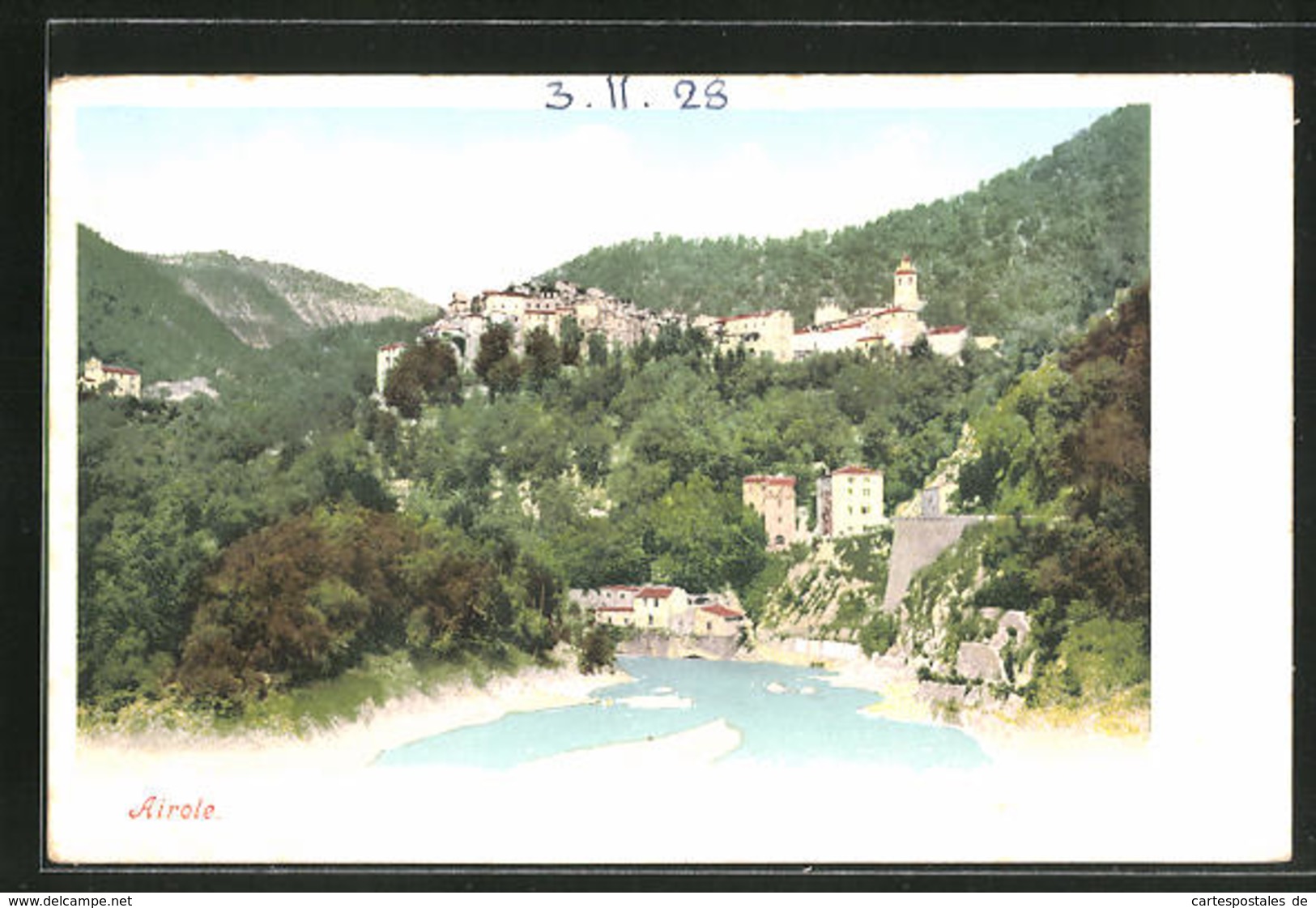 Cartolina Airole, Blick Zur Stadt - Autres & Non Classés