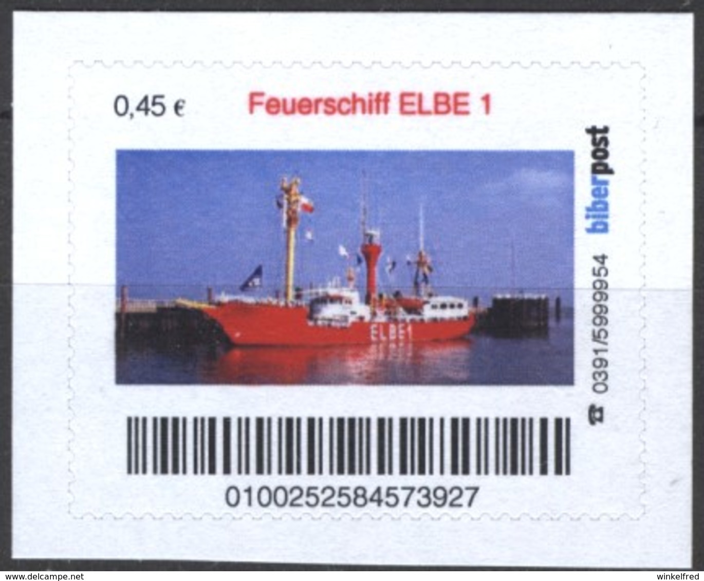 Biber Post Feuerschiff Elbe 1 (45)  G419 - Privatpost