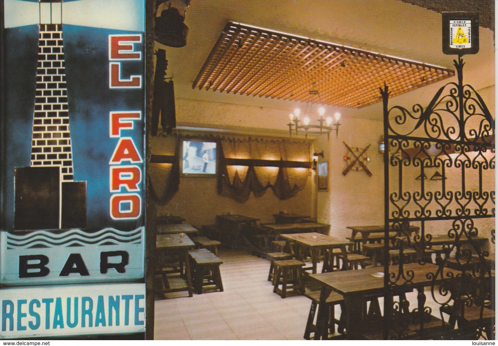 18 / 8 / 188. -CADIZ ( ANDALOUSIA ) BAR  RESTAURANTE.  EL. FARO - Cádiz