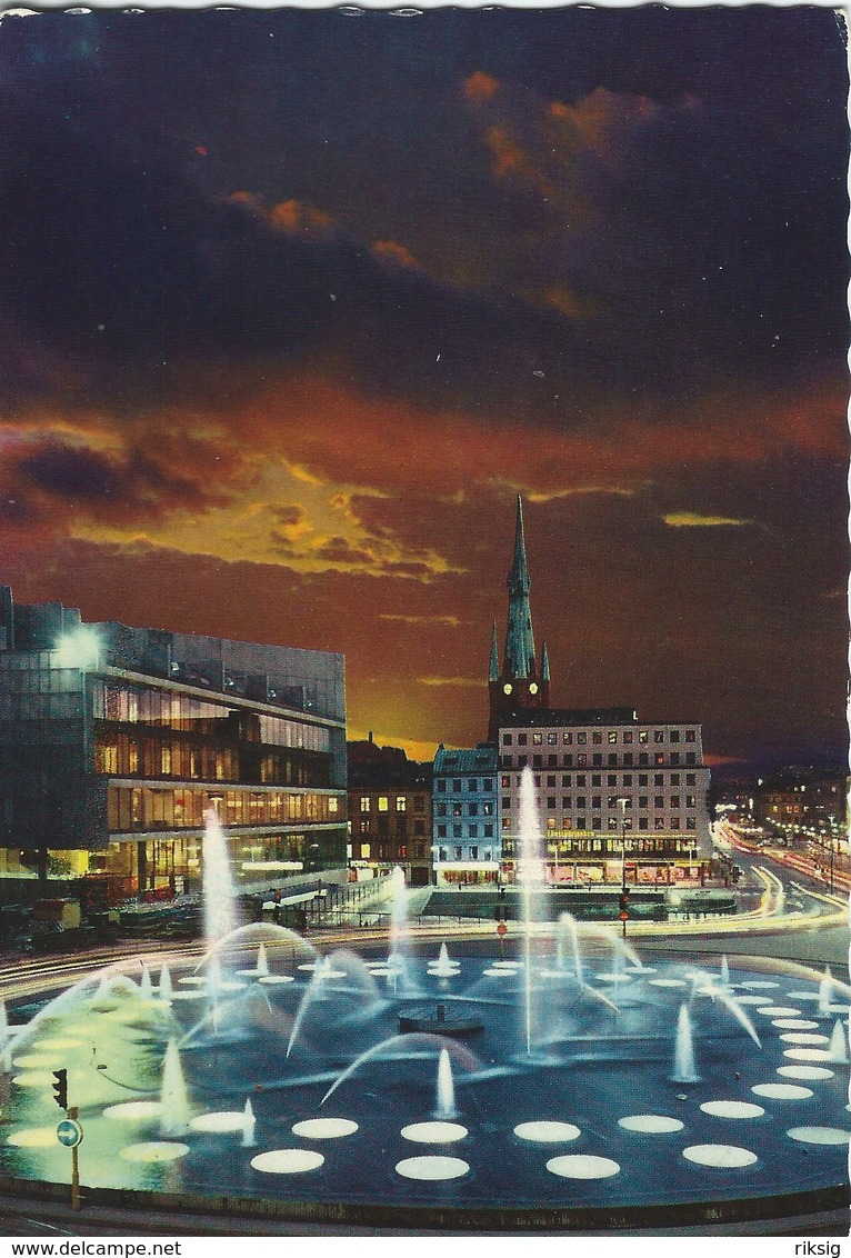 Stockholm Sweden.  Sergel`s Torg Med Kulturhuset. Used 1971   # 07860 - Sweden