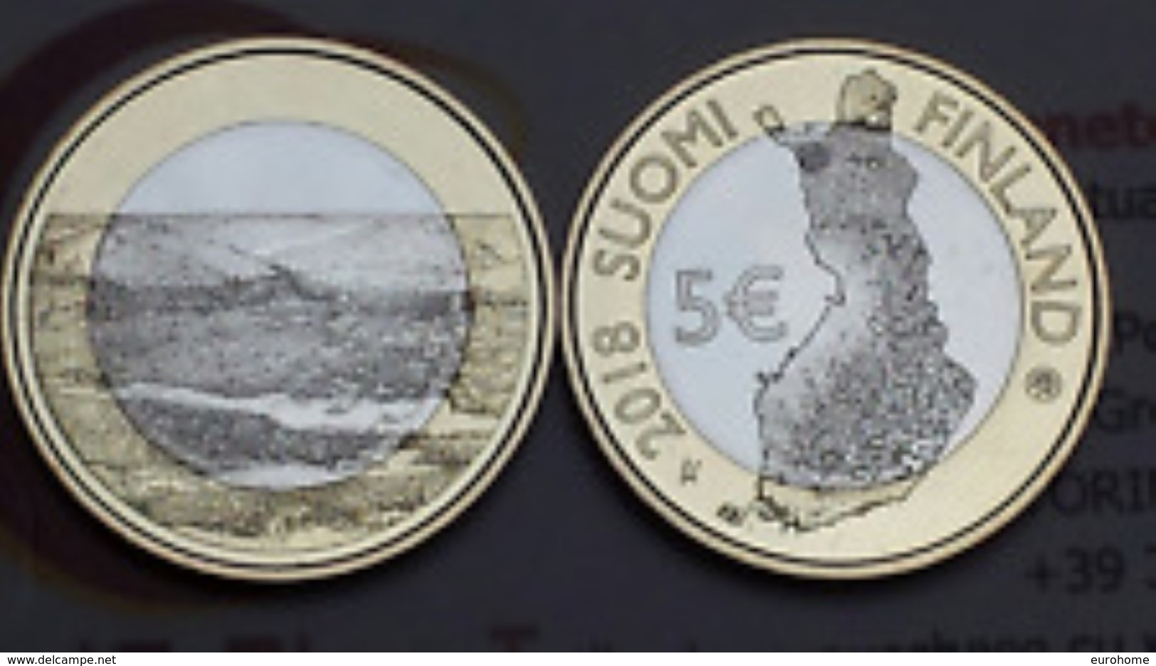 Finland     2018     5 Euro Munt  Landschappen-paysages  Pallastunturi   UNC - Finlandia