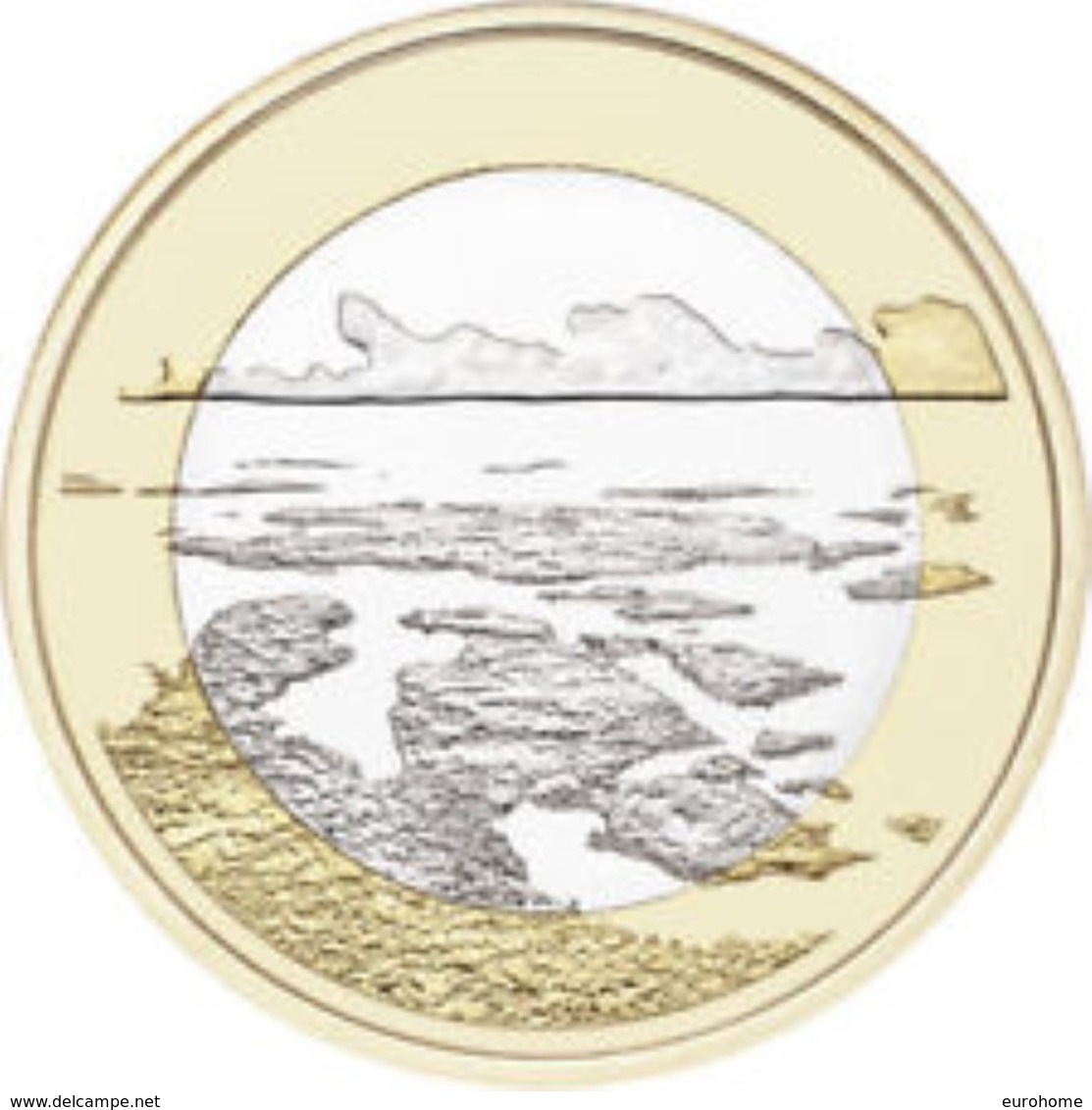 Finland     2018     5 Euro Munt  Landschappen-paysages  Saaristomeri  UNC - Finlandia