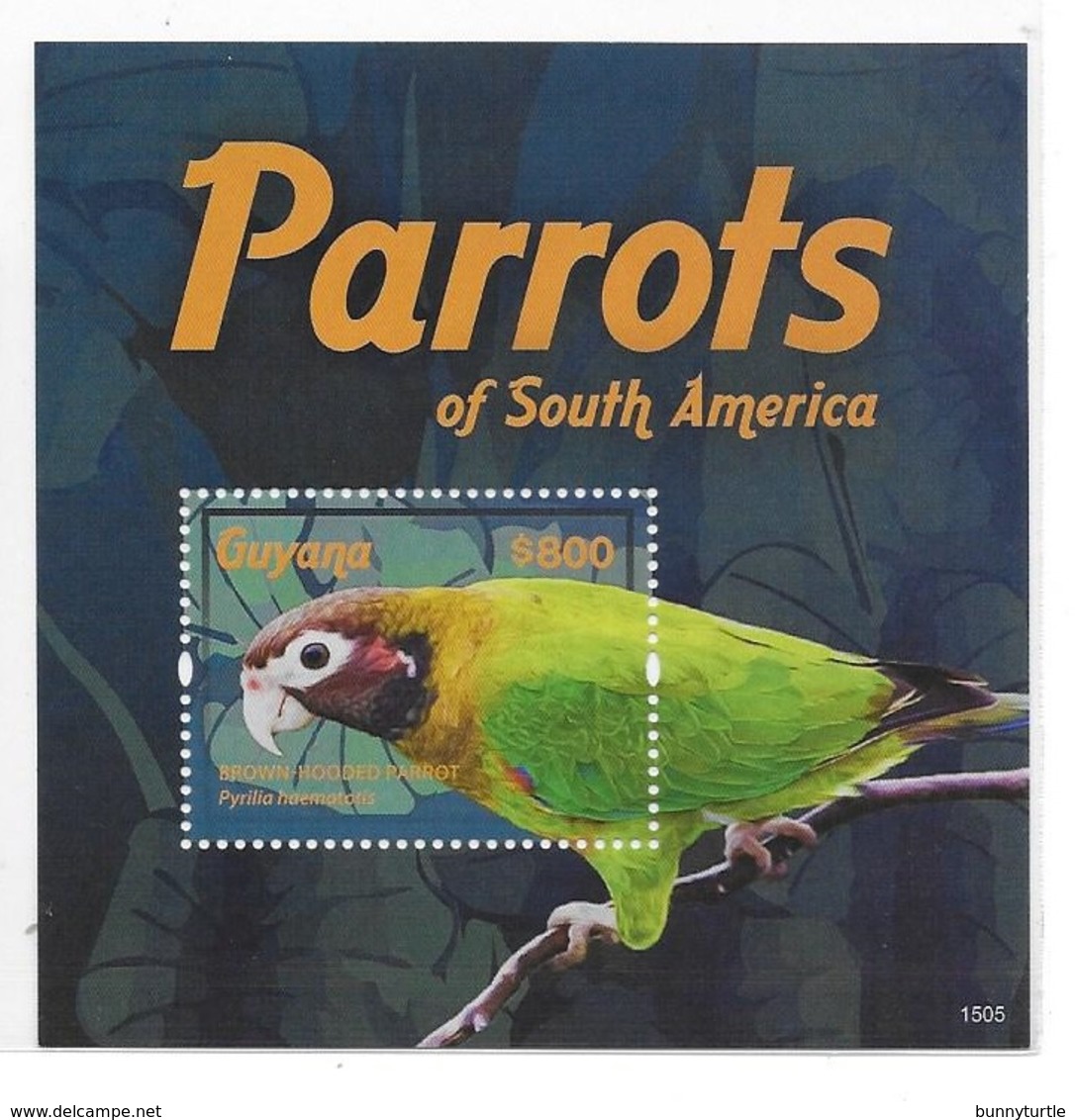 Guyana 2015 Birds Parrots S/S MNH - Guyana (1966-...)