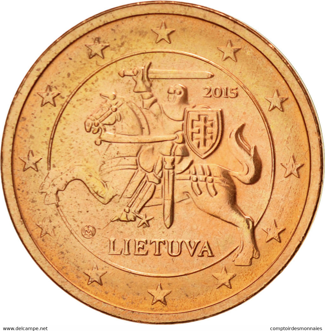 Monnaie, Lithuania, 2 Euro Cent, 2015, SPL, Copper Plated Steel - Lituania