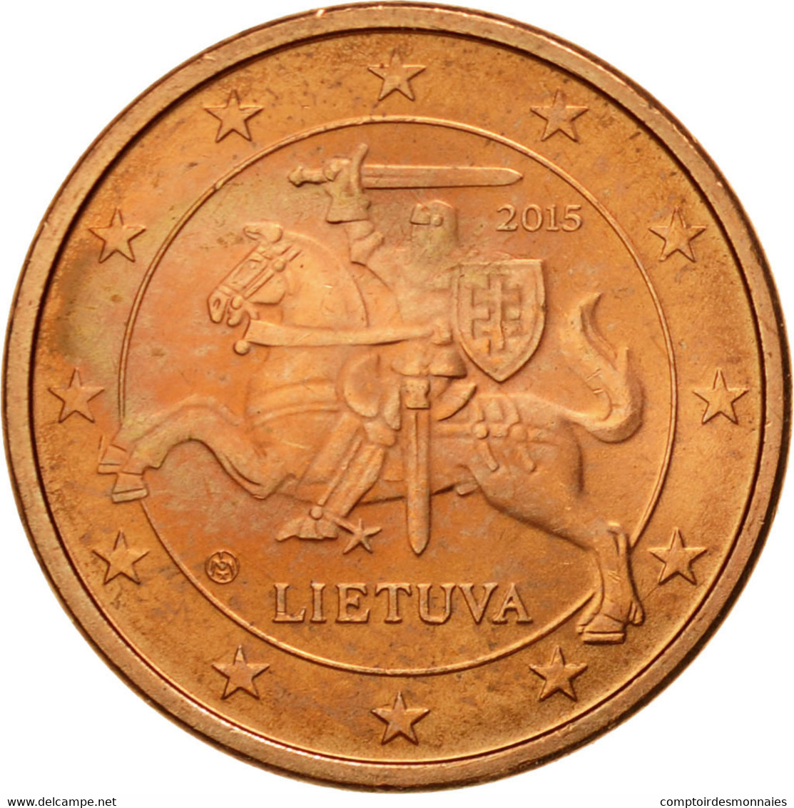 Monnaie, Lithuania, Euro Cent, 2015, SPL, Copper Plated Steel - Lithuania