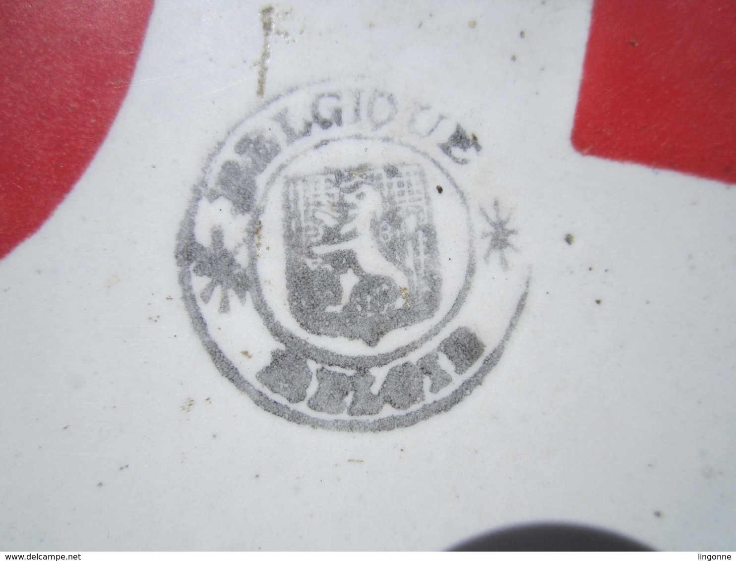 Ancienne Plaque Emaillee Immatriculation Oblitération Tampon Belgique Belgie - Number Plates