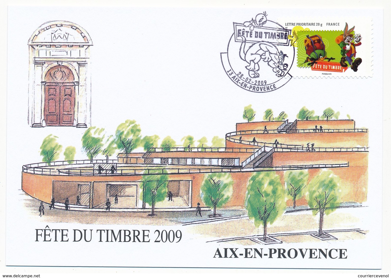 3 Cartes Locales - Fête Du Timbre AIX En PROVENCE 2009 - 28.2.2009 - Storia Postale