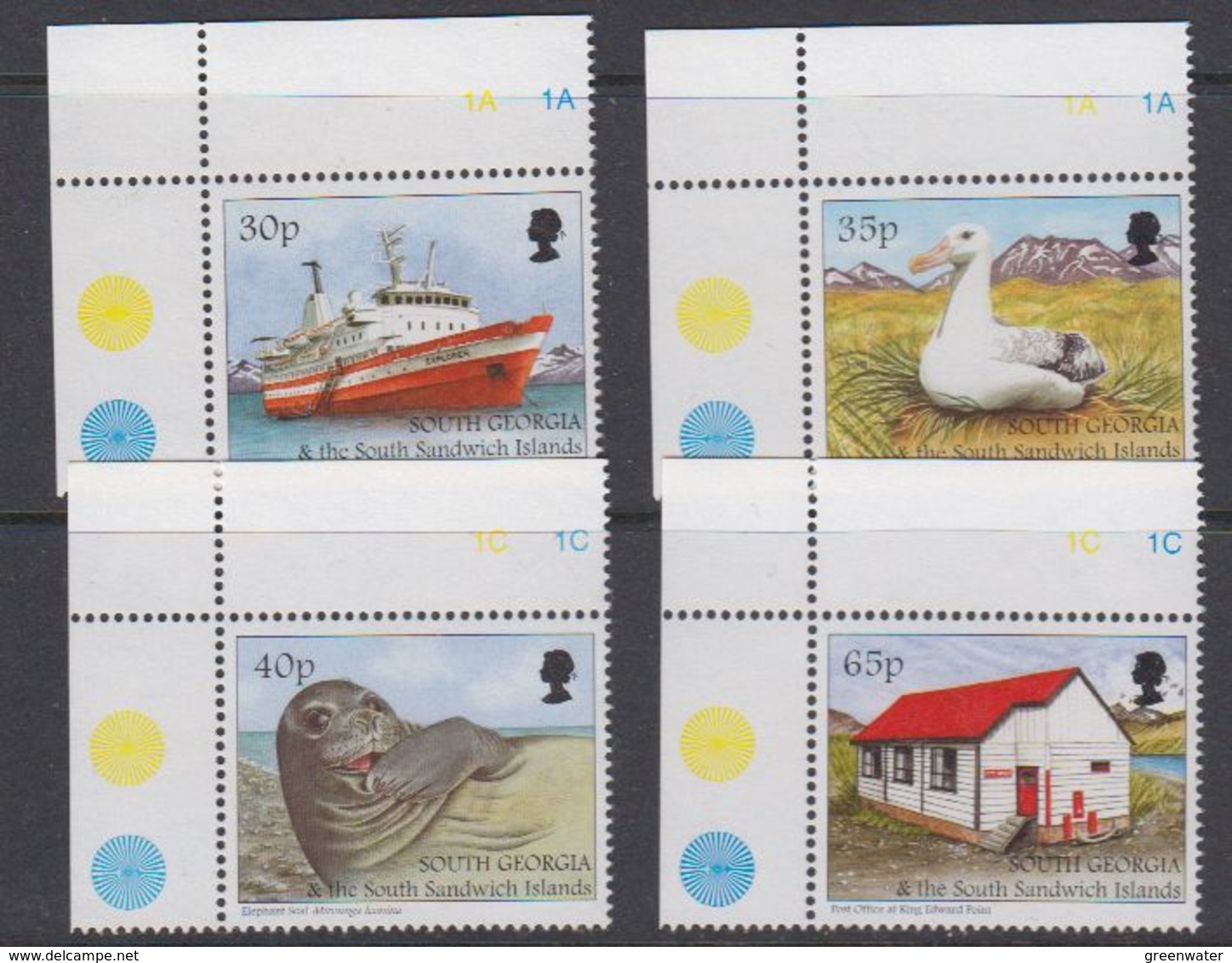 South Georgia 1998 Tourism 4v (corners) ** Mnh (40120A) - Zuid-Georgia