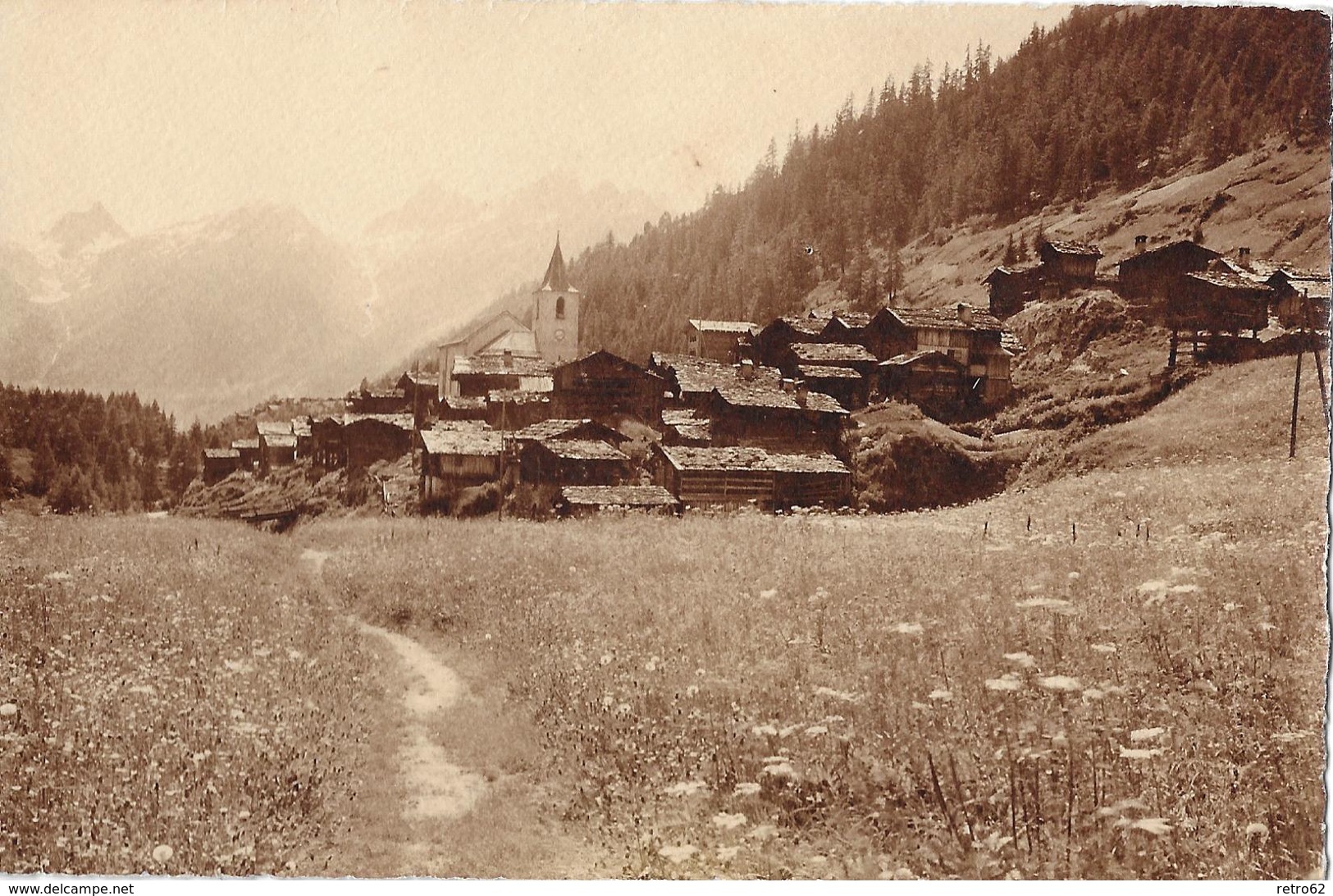 BLATTEN → Alte Dorfansicht Mit Den Rothörnern, Ca.1910 - Blatten