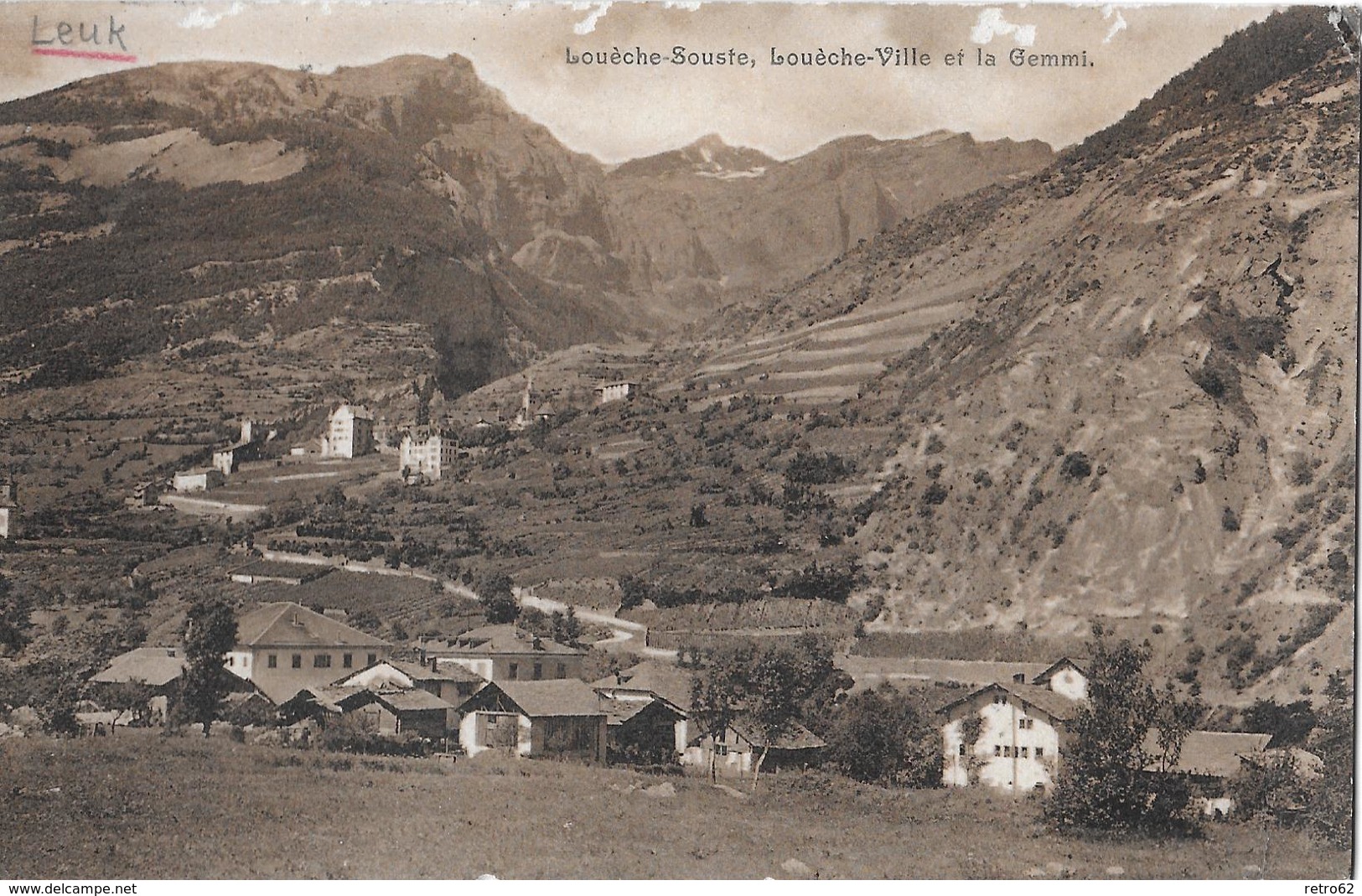 LEUKERBAD → Sust, Ville Et La Gemmi Anno 1911 - Sonstige & Ohne Zuordnung