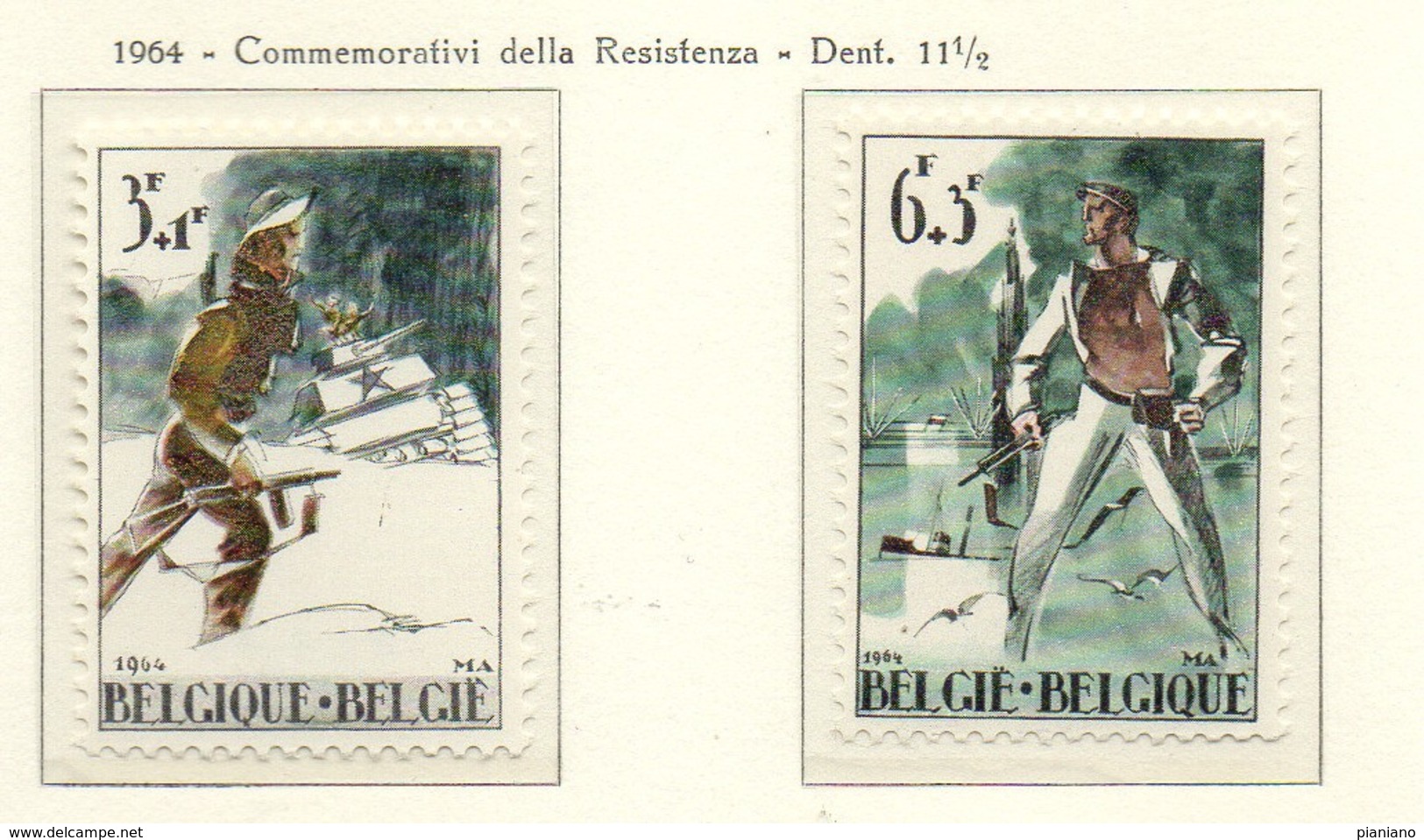 PIA - BEL -  1964 - Resistenza E Liberazione - Pro "Centro Inter. Dello Studente" -  (Yv 1296-97) - Unused Stamps