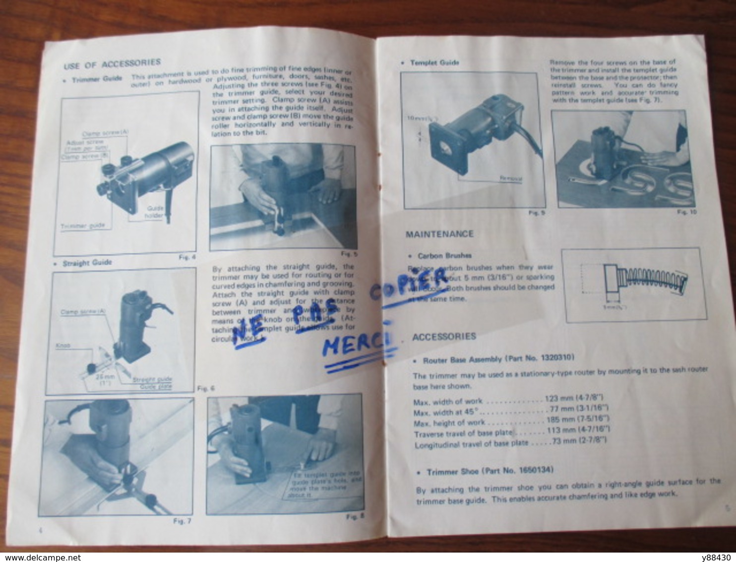 Notice De Fonctionnement - MAKITA TRIMMER . Modèle 3700B - Taille Et Profilage De Bois / Plastique -16 Pages  - 9 Photos - Autres & Non Classés