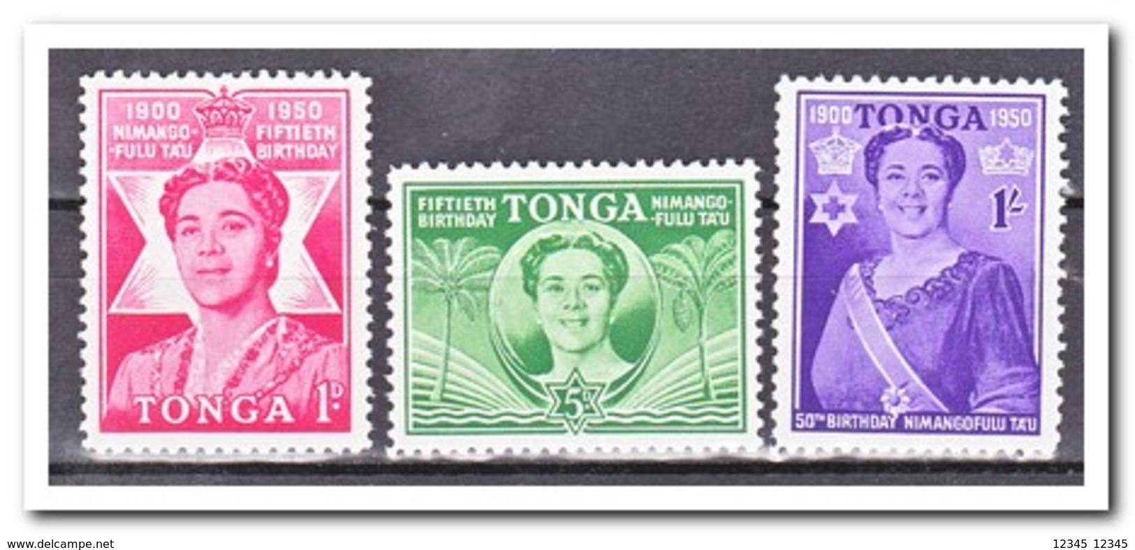 Tonga 1950, Postfris MNH, 50th Birthday Of Queen Salote - Tonga (1970-...)