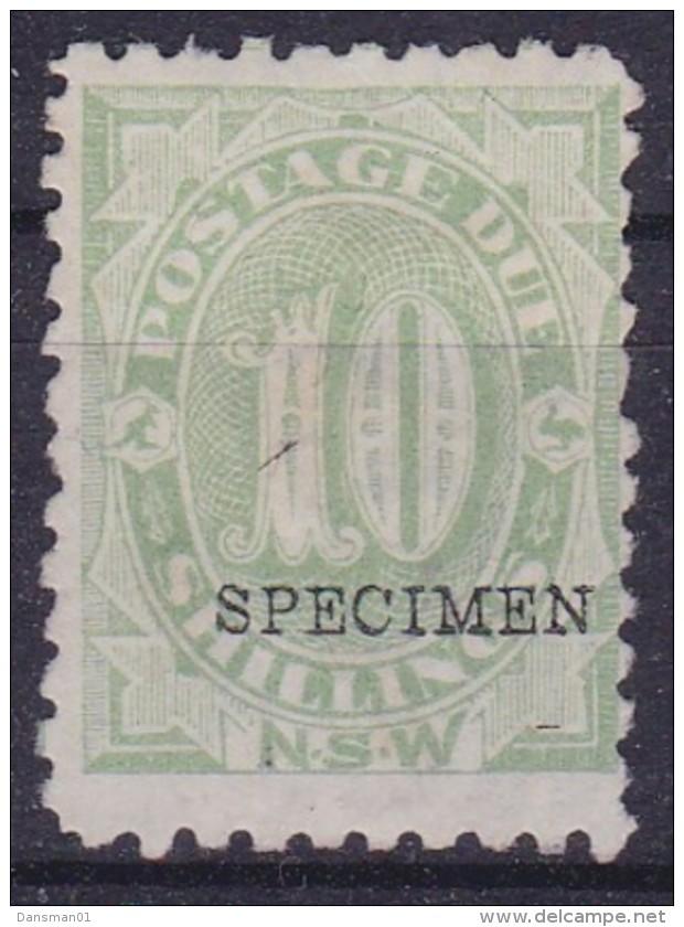 New South Wales Postage Due Sc J9s SPECIMEN P.10 No Gum - Ongebruikt