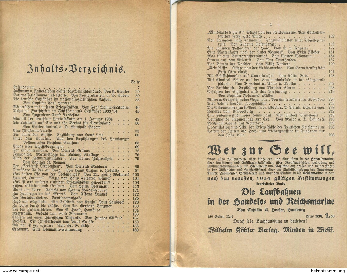 Köhlers Flotten-Kalender 1935 - 280 Seiten Mit Vielen Abbildungen - Ein Gemälde Von Professor Raoul Frank - Grossformat : 1921-40