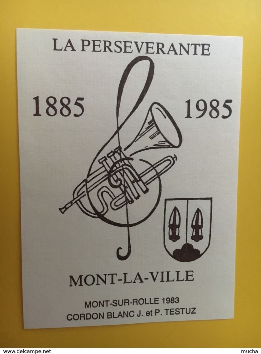 8743 -La Persévérante 1885 -1985 Mont-la-Ville Suisse 2 étiquettes - Musik