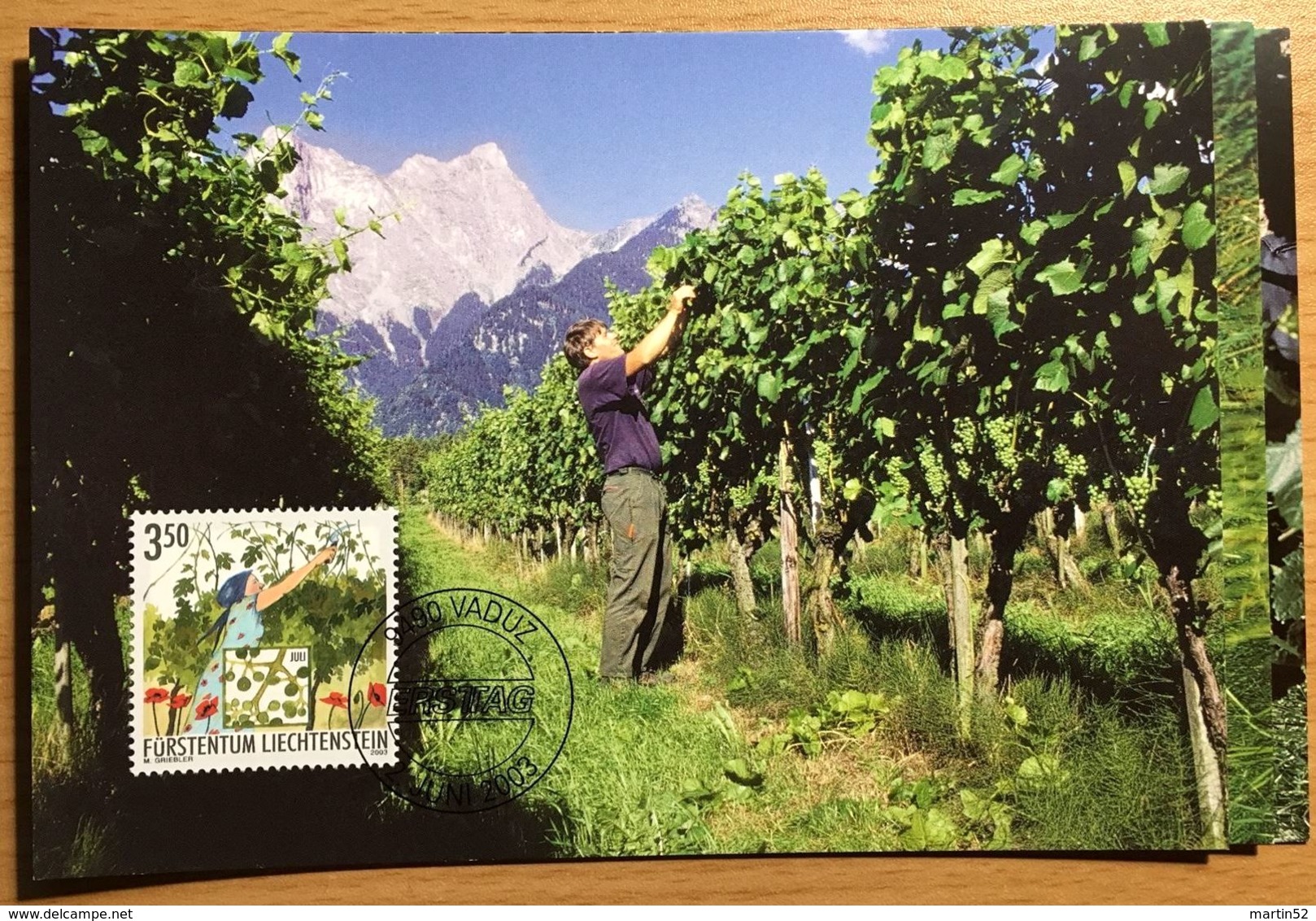 Liechtenstein 2003: Viticulture En 4 Saisons (Sommer Été) Zu 1261-63 Mi 1316-18 Yv 1257-59 MK-Set CM 216 (Zu CHF 14.00) - Vins & Alcools