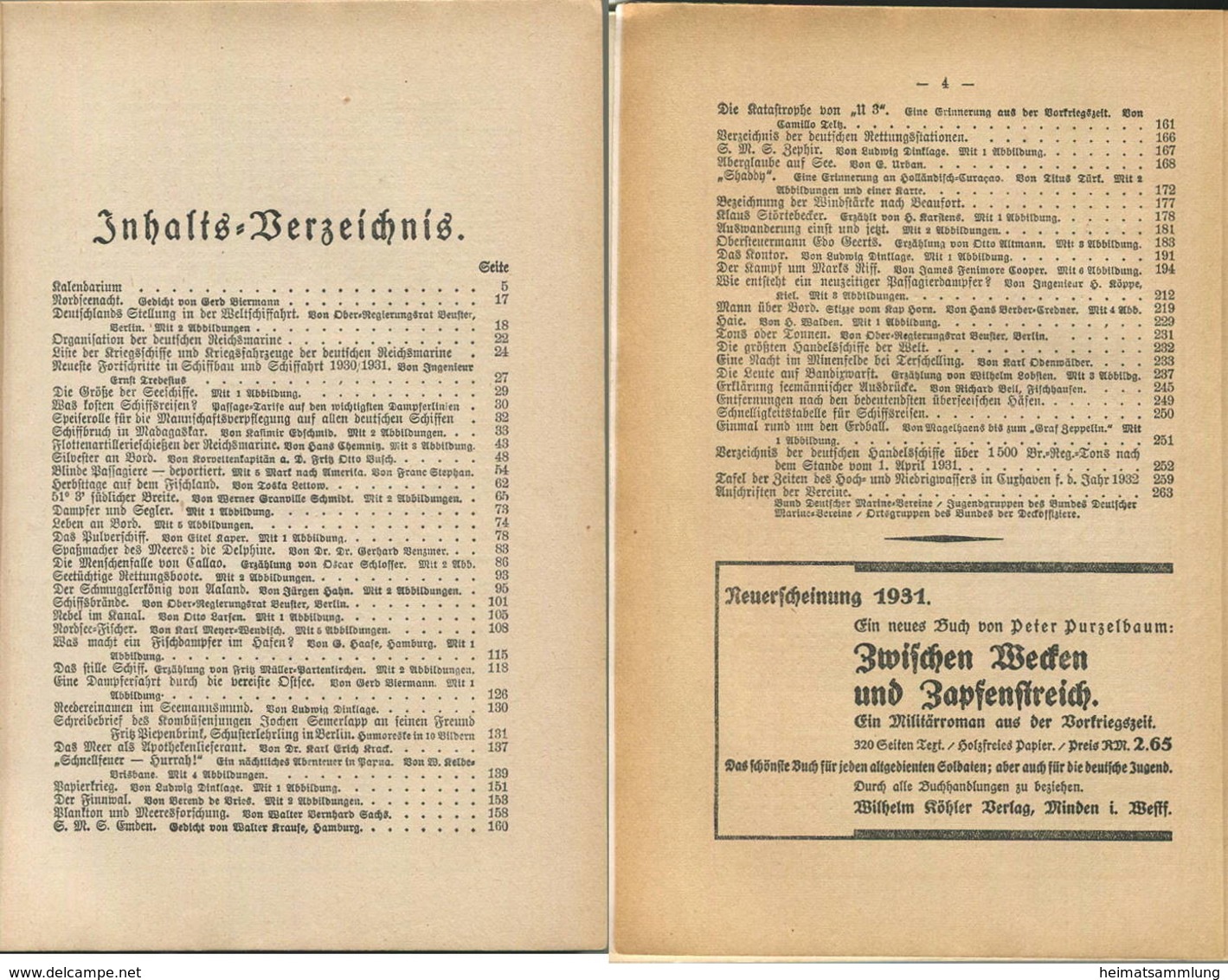 Köhlers Flotten-Kalender 1932 - 304 Seiten Mit Vielen Abbildungen - Ein Aquarell Von Professor Willy Stöwer - Grand Format : 1921-40