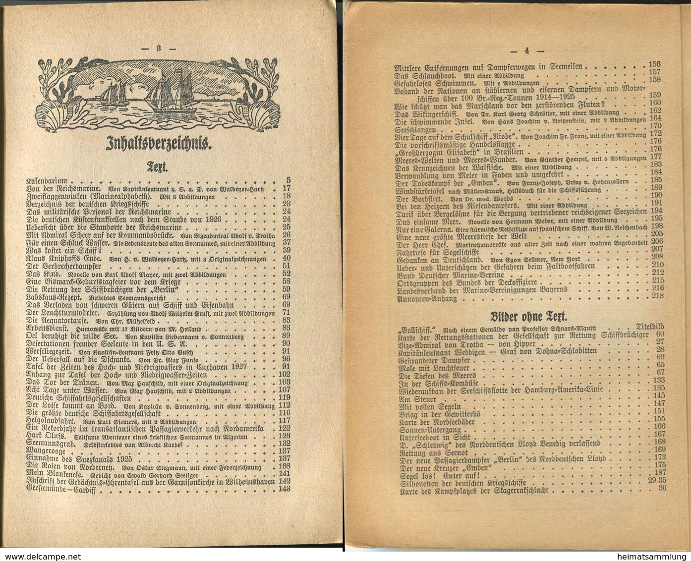 Köhlers Flotten-Kalender 1927 - 264 Seiten Mit Vielen Abbildungen - Ein Gemälde Von Schnars-Alquist - Grand Format : 1921-40