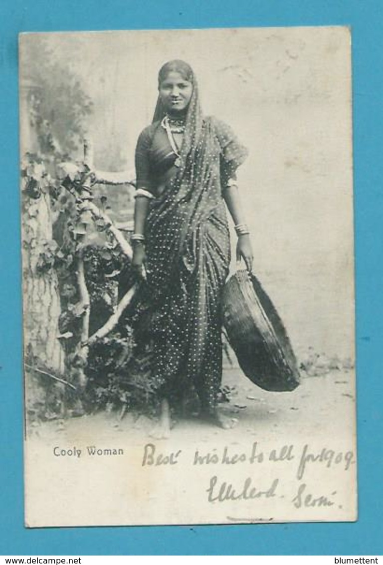 CPA Inde India Britannique Anglaise Circulé Femme Cooly - Inde