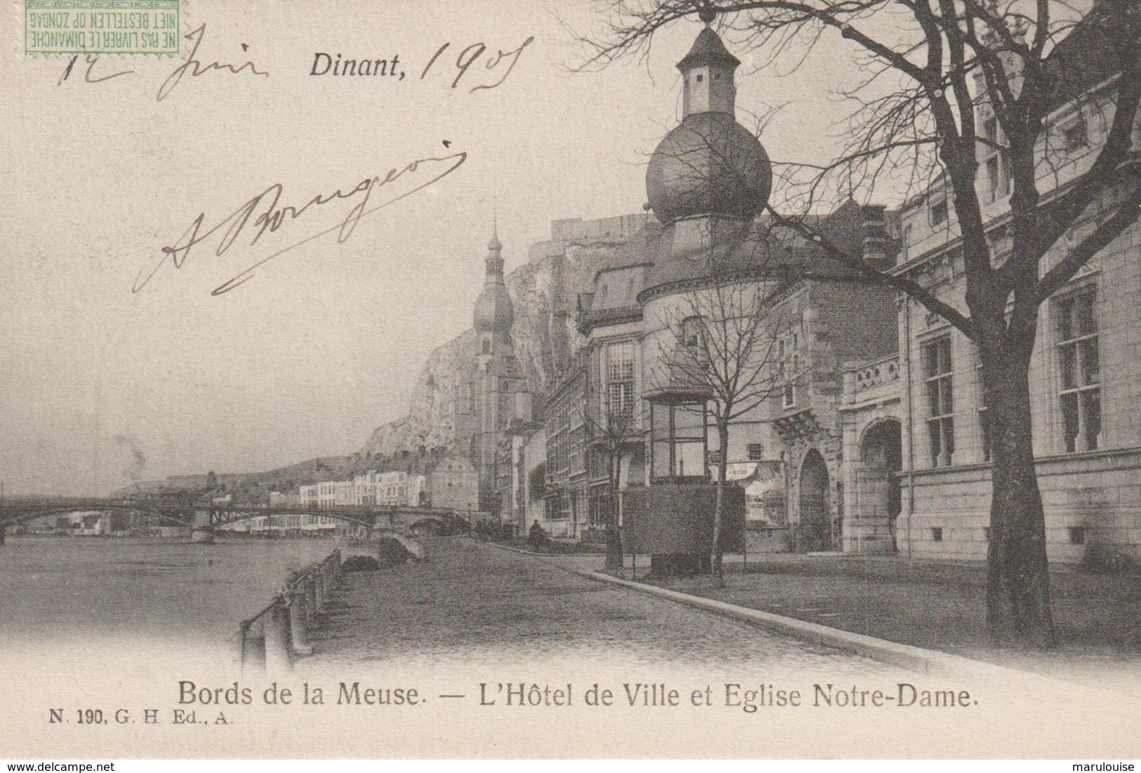 Dinant Bords De La Meuse  1905 - Dinant