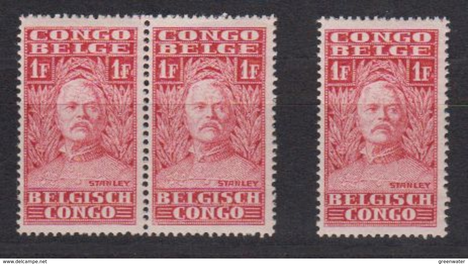 Belgisch Congo 1928 Henry Morton Stanley 1fr 3x ** Mnh (40125B) - Ongebruikt